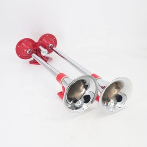 Bocina de Aire Coaxial Metálica de 12V/24V, Trompeta Doble, 130dB, Súper Fuerte, con Válvula para Camión, Furgoneta, Tren, Autobús, Barco, Embarcación - Product Image 4