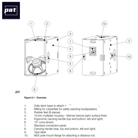 Pat B30 Double Subwoofer Passif 15 Pouces 2000W de Puissance Maximale 8 Ohms Professionnel Boîtier Carré en Bois Écologique Durable Haut-Parleur à Basses Profondes