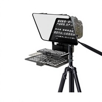 Jashiying JS12 Téléprompteur portable pour tablette et mobile, support de bureau, mini, pour interviews sur caméra, tournages en extérieur, diffusion en direct, voix off