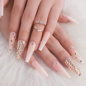 <span class=keywords><strong>Faux</strong></span> <span class=keywords><strong>Ongles</strong></span> Press-On Faits Main Personnalisés, 24 Pièces, Vente en Gros, Diamants Artificiels, Cristaux 3D, pour Femmes et Filles, <span class=keywords><strong>Mariage</strong></span>, Fête - Product Image 2