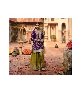 Conjunto de traje Palazzo de diseñador de lujo, Chinnon Premium tela de seda, colección de bodas, ropa de Festival, traje Palazzo - Product Image 1