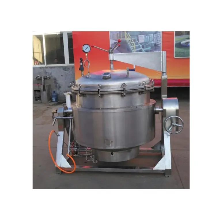 gas stove industrial milk boiling pot big size pressure cooker for 200 300 500 700 liters volume