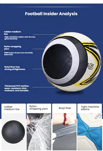 Balón de Fútbol 5 Personalizado de PVC Cosido a Máquina |   Listo para <span class=keywords><strong>la</strong></span> <span class=keywords><strong>Copa</strong></span> Mundial/Eurocopa 2026, Duradero y Resistente al Desgaste para Entrenamiento y Partidos de Club - Product Image 5