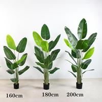 Plantas Artificiales en Oferta, Hojas Verdes, Palmeras Artificiales, Planta del Viajero, Planta del Banano, para Decoración de Interiores, Hoteles