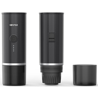 Machine à café portable rechargeable Anbo 140W 15 bars avec mousseur à lait en option, alimentation voiture, cafetière portable avec fonction auto-chauffante