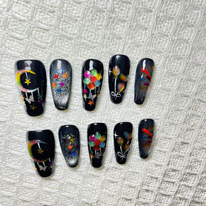 Uñas postizas hechas a mano-Efecto Ojo de Gato - Product Image 4