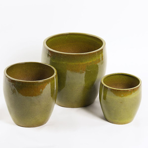 Pot de fleurs moderne en céramique verte pour jardin et balcon, grand pot de fleurs de haute qualité pour <span class=keywords><strong>la</strong></span> maison et <span class=keywords><strong>la</strong></span> terrasse, vente en gros - Product Image 4