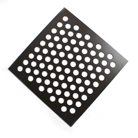 Panneau métallique perforé en acier inoxydable poli, maille à trous carrés, pour protection de machine et grille de haut-parleur