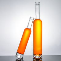 Op voorraad groothandel 200ml 375ml 500ml lege opbergflesjes helder glas fruitwijn likeurflessen