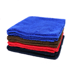 Panno a secco rapido in microfibra senza bordi da 400gsm lungo 40*40cm/asciugamano a pelo corto per la pulizia dell'auto - Product Image 4