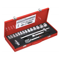 Kit de clés à douilles manuelles pour réparation automobile CRV 24 pièces avec mallette rigide, ensemble d'outils OEM