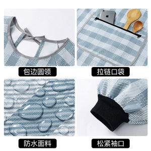Grembiule in Pelle PU Personalizzato per <span class=keywords><strong>Uomo</strong></span>, Manica Lunga Impermeabile e Antiolio per Venditori Ambulanti, Nuovo Stile 2026 per Cucina - Product Image 5