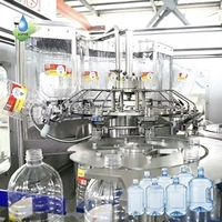 Machine automatique de lavage, remplissage et bouchage de bouteilles d'eau et de boissons 3 en 1 PLC 5 litres 8 10 litres Usine d'embouteillage d'eau minérale