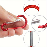 Mousqueton à ressort en aluminium, petit fermoir porte-clés, anneau en D de sécurité en forme de gourde, pour le voyage, le camping et la fixation de bouteilles d'eau