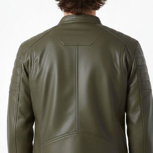 Veste en cuir sportive pour homme, fabriquée professionnellement, à la mode, col montant, manches longues, haute qualité, très vendue - Product Image 6