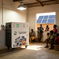 Système de stockage d'énergie solaire hybride empilable LiFePO4 5kWh 25.6V/51.2V avec onde sinusoïdale pure et contrôleur MPPT intégré