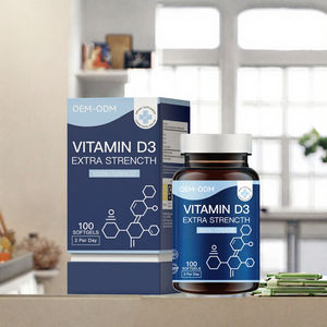 Wright Life Hoogwaardige Vitamine <span class=keywords><strong>D3</strong></span> Capsules voor Volwassenen Private Label Biologisch Bulk Supplement 5000iu Stressverlichting - Product Image 2