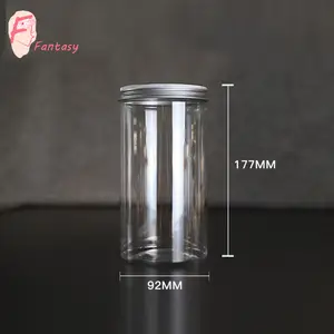 Nhà máy trực tiếp cấp thực phẩm rõ ràng Pet nhựa Jar 1000ml chai nhựa bao bì cho Cookie lưu trữ thực phẩm