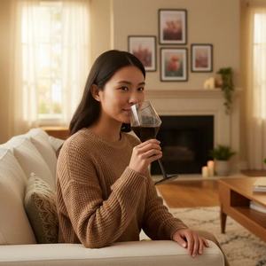 Conjunto de Taças de Vinho Verde Sunyo em Forma de Diamante para Vinho Tinto e Branco Extração de Palavras-Chave - Product Image 4