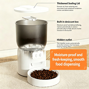 Comedero Inteligente para Mascotas de Acero Inoxidable, Dispensador Automático, Funciona con Batería, Fácil de Limpiar, Dispensador de Comida para Mascotas - Product Image 4