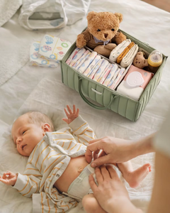 Cesta de Almacenamiento de Pañales Plegable Personalizada para <span class=keywords><strong>Madre</strong></span> e Hijo, Organizador de Pañales Portátil Grande para Mamá - Product Image 2