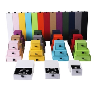 Custom Cardboard Rigid <b>Box</b> Sliding Drawer Embossing UV Coating for Jewelry Necklace <b>Earrings</b> <b>Gift</b> Packaging Sponge Liner - Product Image 3