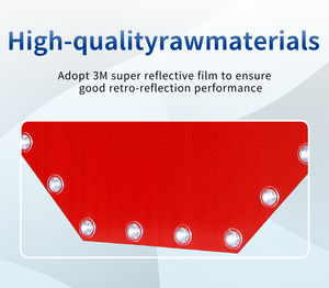لافتة إشارة مرور تعمل بالطاقة الشمسية، لافتة تحذير ثمانية الأضلاع من الألومنيوم مع إضاءة LED عاكسة وامضة، إشارة توقف مرورية - Product Image 5