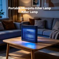 Lampe anti-moustiques portable rechargeable 3200V 1200mAh, tue-insectes électrique avec câble USB Type-C pour intérieur, extérieur et camping