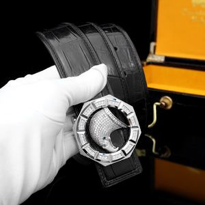 Cinturón Formal de Piel de Cocodrilo para Hombre con Hebilla de Acero, Diseño de Lujo para Negocios y Ocio, Ligero y Duradero, Venta al Por Mayor del Fabricante - Product Image 4