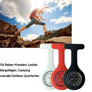 Montre de poche électronique pour fille, en Silicone, de poche, à broche, à lien, broche ol, sans batterie - Product Image 2