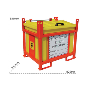 ภาชนะ PP แบบวางซ้อนกันได้ขนาด920x710X840มม. สำหรับขยะอันตราย250lt - Product Image 2