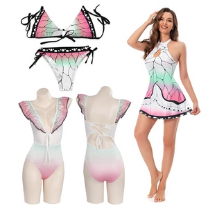 Disfraz de Cosplay-Kochou <span class=keywords><strong>Shinobu</strong></span> <span class=keywords><strong>Sexy</strong></span> traje de baño Bikini traje para Halloween carnaval TV y película género traje de baño - Product Image 1