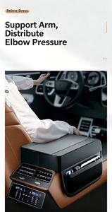 Cuscino <span class=keywords><strong>Universale</strong></span> per <span class=keywords><strong>Bracciolo</strong></span> <span class=keywords><strong>Auto</strong></span> con Organizer Laterale, Morbido Cuscino in Memory Foam con Borsa Portaoggetti - Product Image 2