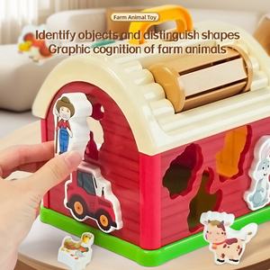 Özel çocuk bebek evi çiftlik Hut hayvan bilişsel eşleştirme bebek erken eğitim duyusal Busies kurulu çok fonksiyonlu oyuncak - Product Image 5