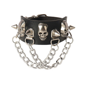 2024 New PU Leather Studded <strong>Bracelet</strong> Punk <strong>Bracelet</strong> Adjustable Goth Cuff <strong>Bracelet</strong> Gothic Rivet Buckle Wristband For Men Women - Product Image 3