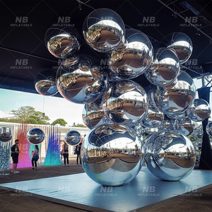 Advertising Inflatable Hanging <b>Mirror</b> <b>Ball</b> Sphere for Decoration Sealed Gold Sliver Customized Advertising Inflatable Hanging In - Product Image 5