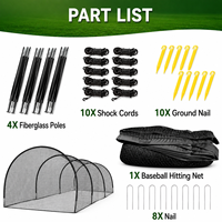 Cage de frappe pliable robuste 20x13x9FT pour entraînement de baseball et softball en extérieur
