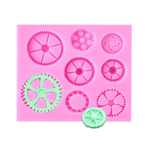 Moule en silicone en forme <span class=keywords><strong>de</strong></span> roue dentée d'<span class=keywords><strong>horloge</strong></span> <span class=keywords><strong>de</strong></span> type industriel, variante 3D différente <span class=keywords><strong>de</strong></span> 8 pièces - Product Image 1