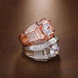 Anillo de Diamantes de Oro Rosa para Mujer F551, Corte Brillante Redondo, Anillo de Compromiso con Diamantes Sintéticos Cultivados en Laboratorio, Color G, Piedras Laterales - Product Image 6