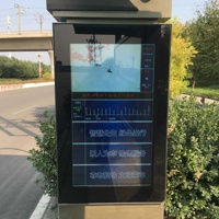 Estación de parada de autobús inteligente con pantalla y señalización digital para publicidad en carretera al aire libre con panel de pantalla de publicidad LCD