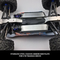 Accessoires de mise à niveau pour voiture RC, protection de châssis en acier inoxydable pour 1/10 RC Traxxas E-Revo 2.0