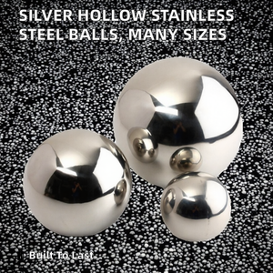 304 Stainless Steel Hollow Sphere - Polished Silver Decorative <strong>Ball</strong> for Garden &amp; Interior Design - Product Image 3
