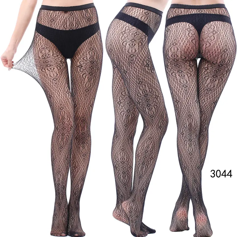 New Product European And American Jacquard Rose Flower Small Fishnet Stockings Sexy Stocking Fishnet Pantyhose Lady Tights Girl