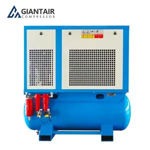 GTA 16 Bar All In 1 PM VSD Baosi Hanbell Air End Rotary Screw Air Compressor With Dryer And Tank 500 Litre For Laser Cutting