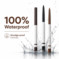 Crayon Eyeliner Gel Imperméable à Glisse Lisse, Pigment Noir Intense, Longue Tenue Anti-Bavures pour une Utilisation Toute la Journée