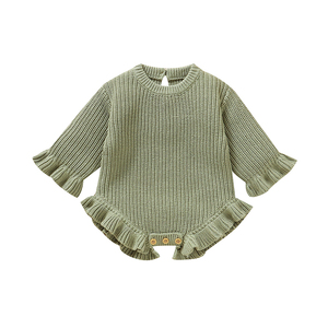 Mimixiong <span class=keywords><strong>2026</strong></span> OEKO-TEX Ropa de Punto para Bebés, Mono de Algodón con Nombre Bordado, Borde con Volantes, Regalo para <span class=keywords><strong>Baby</strong></span> Shower - Product Image 6