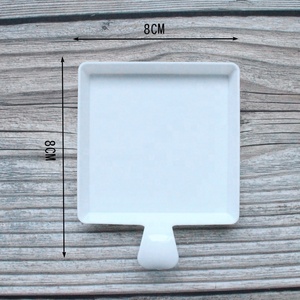 Plateau à <span class=keywords><strong>Pizza</strong></span> carré rond blanc pur Restaurant Snack plat de nourriture occidentale assiette de petit déjeuner à la maison - Product Image 3