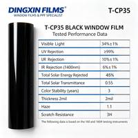 Film pour vitres de voiture OEM Dingxin T-CP 35 PET 99% UV 34% VLT 45% TSER Garantie 3 ans 2mil