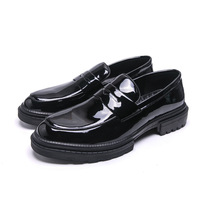 Nouvelles chaussures décontractées en PU synthétique grande taille pour hommes, modèle Ning Qiao 3202, mocassins noirs et blancs pour le commerce transfrontalier