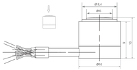 LZCG Capteur de force de compression planaire miniature LFC-10Z 0 ~ 50/100/200/300/500kg Cellules de charge et capteurs